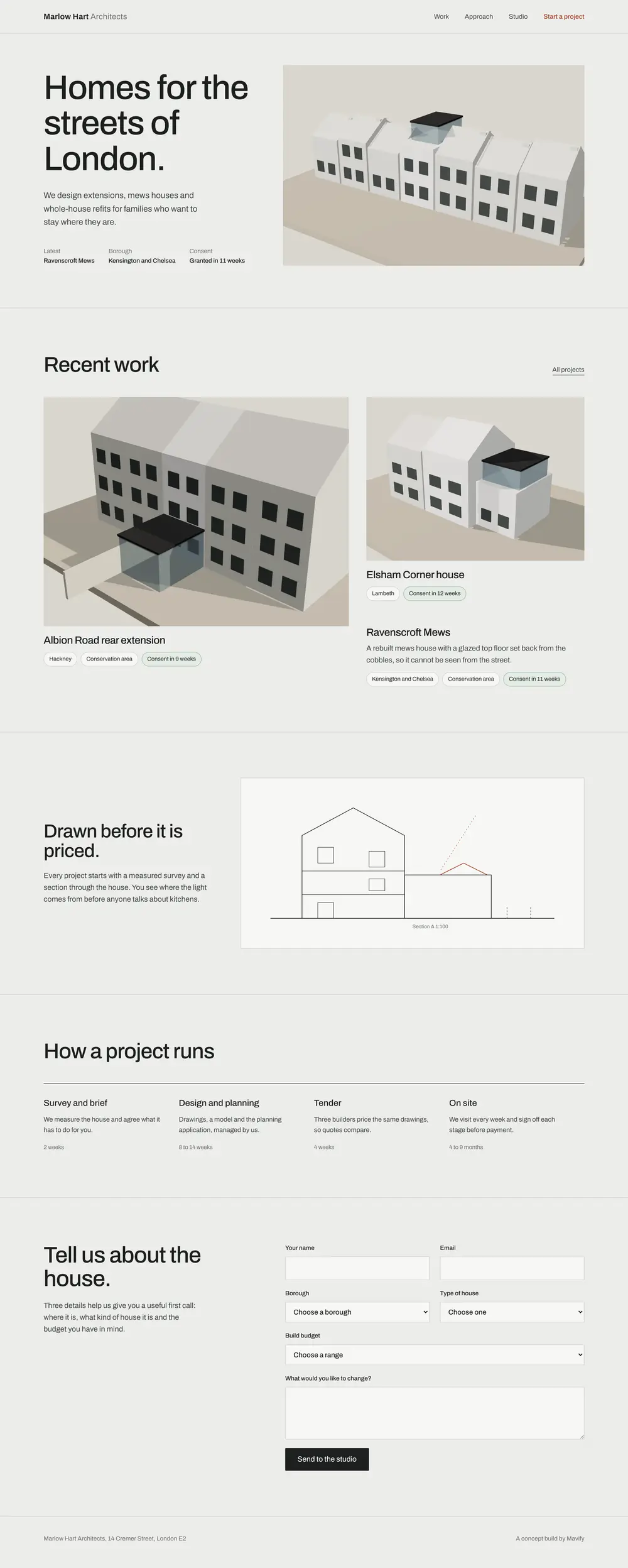 Marlow Hart Architects: Planning status on every project
